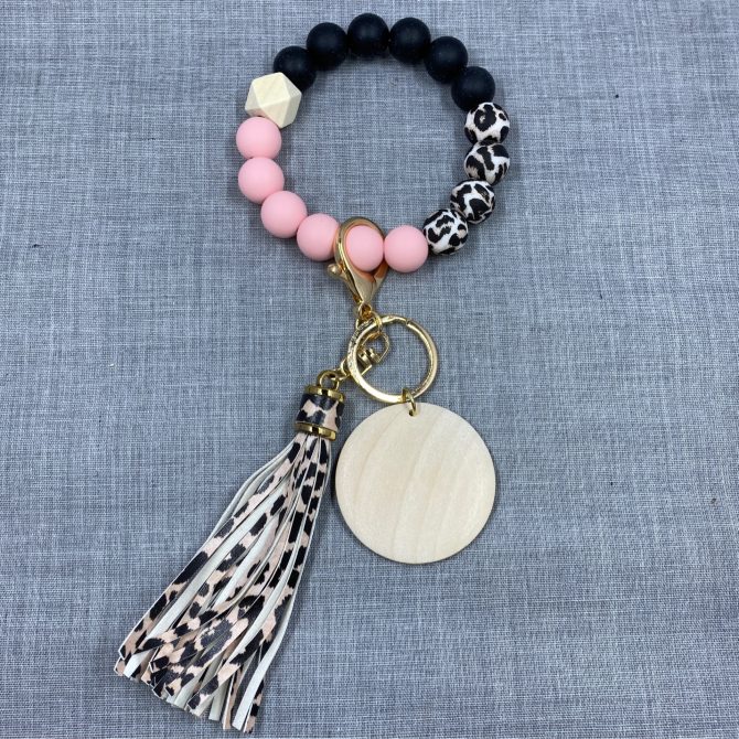 Pink/Black Wristlet