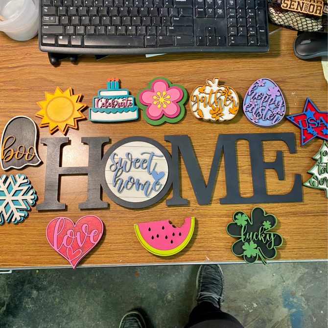 Home Interchangeable Sign-13 pieces to change