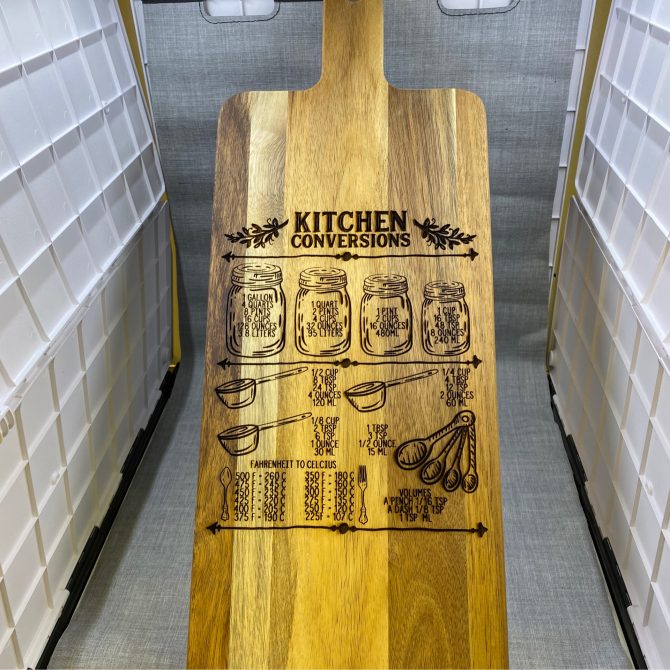 Kitchen Conversions Cutting Board-approx 7”x20”