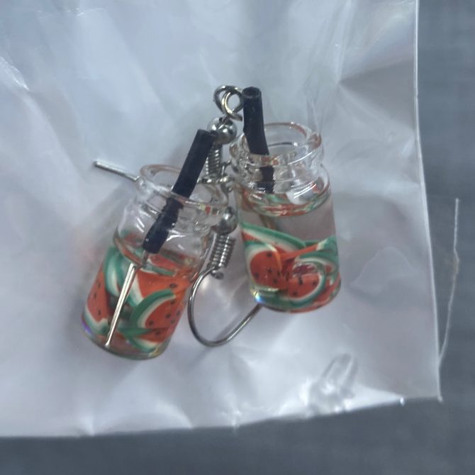 Watermelon Water Dangle Earrings