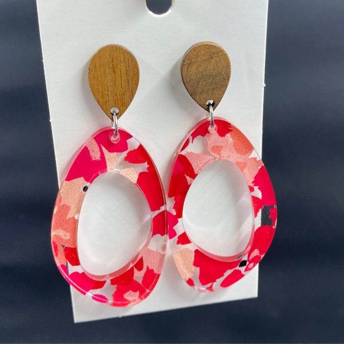 Pink Floral-wood