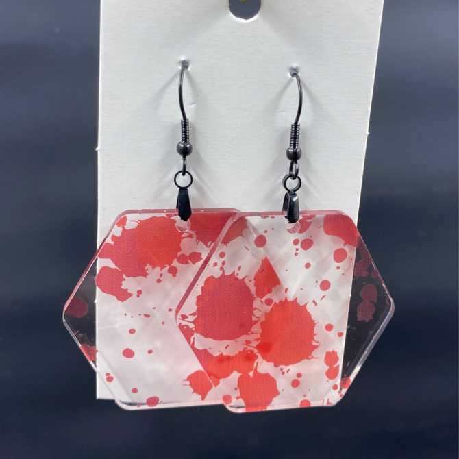 Blood Splatter-large hexagon