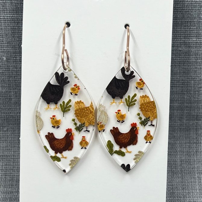 Rooster Acrylic Dangle