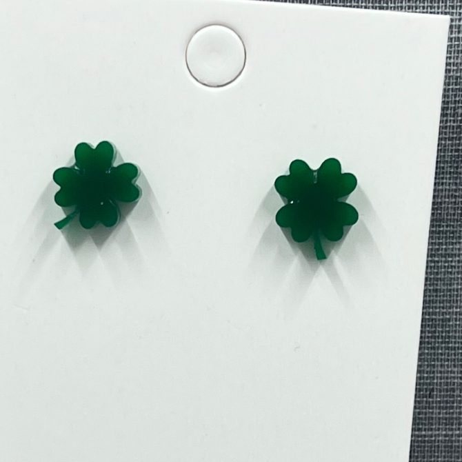Shamrock Studs-Green