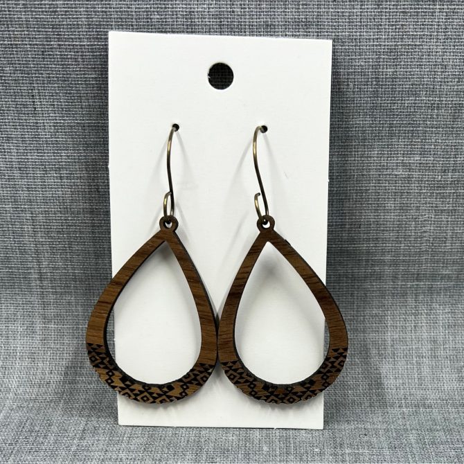 Open Hoop Tribal Dangle Earrings