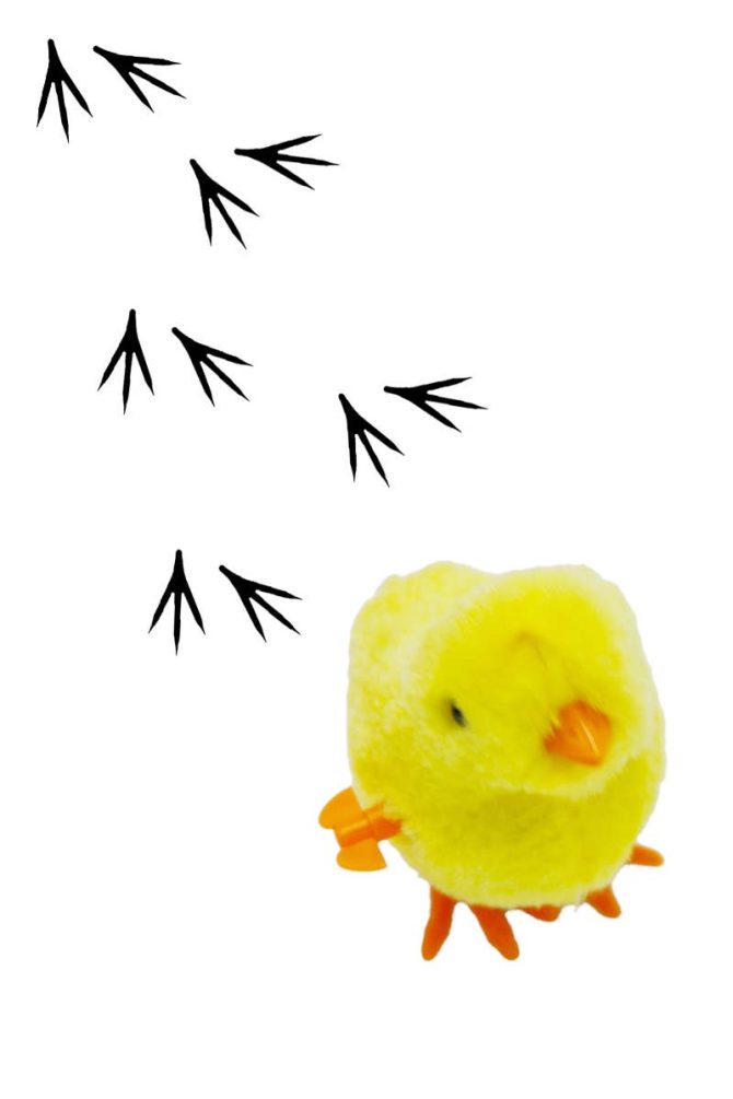 Baby Chick Jumping Wind-Up Clockwork Plushie Doll Toy