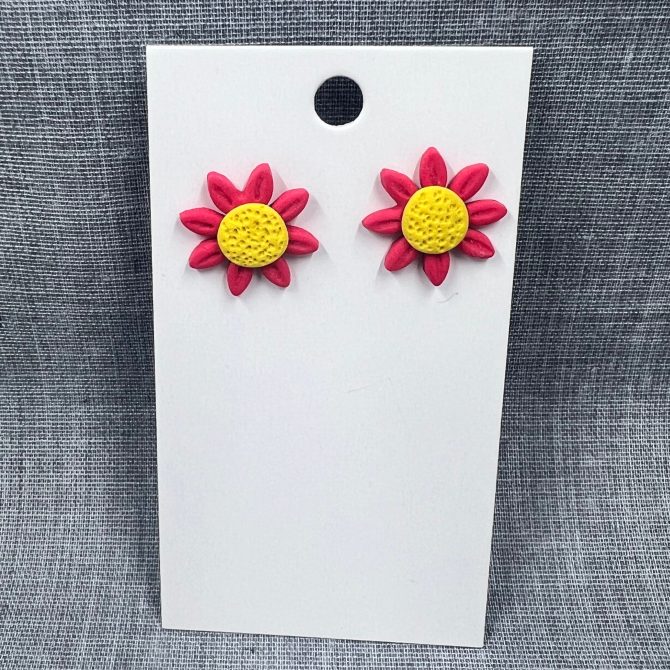 Flower Stud Earrings - Assorted Colors