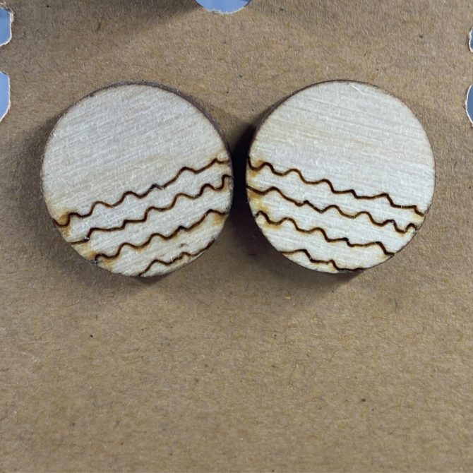 Circle Wave Stud Earrings