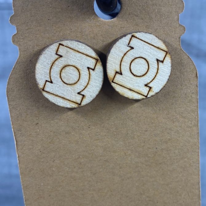 Green Lantern Stud Earrings